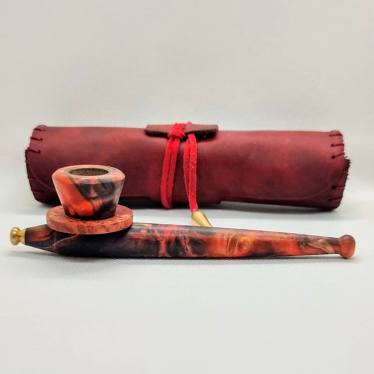 Handart pipe N 131 with red leather case